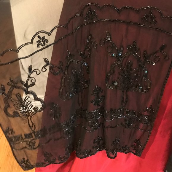 Hand beaded/sequined sheer shawl/pashmina - Picture 2 of 8